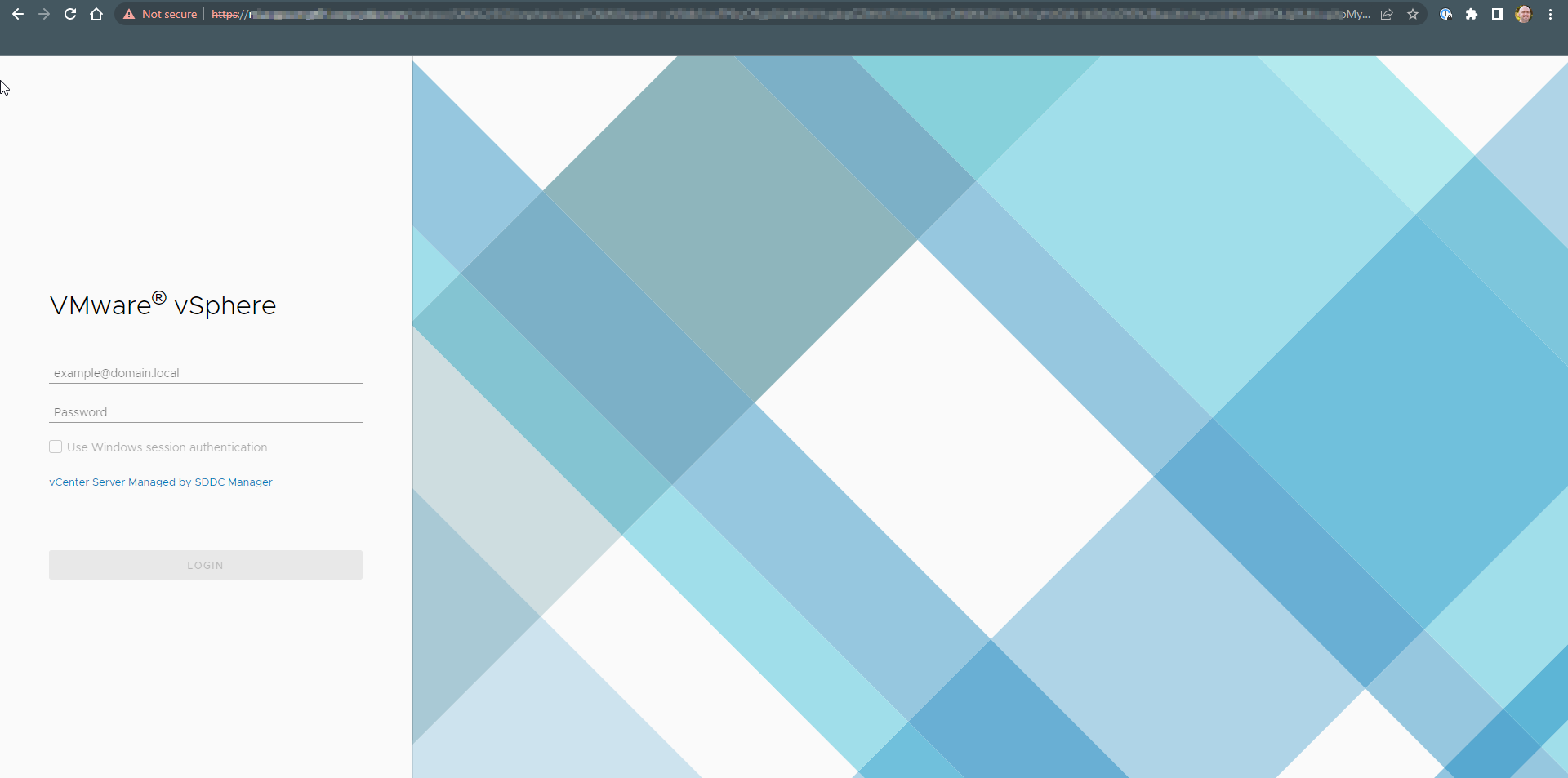 Log into vCenter