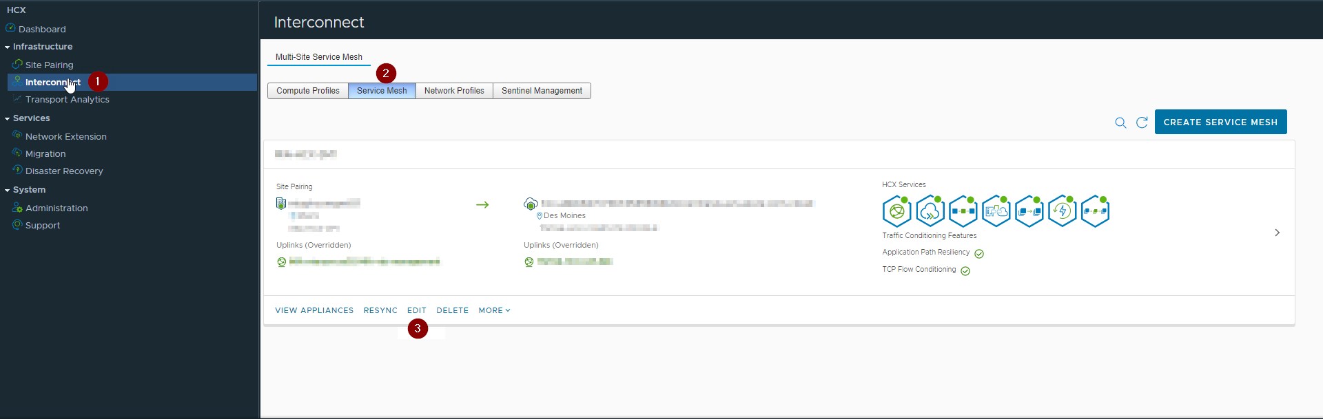 Edit the Service Mesh